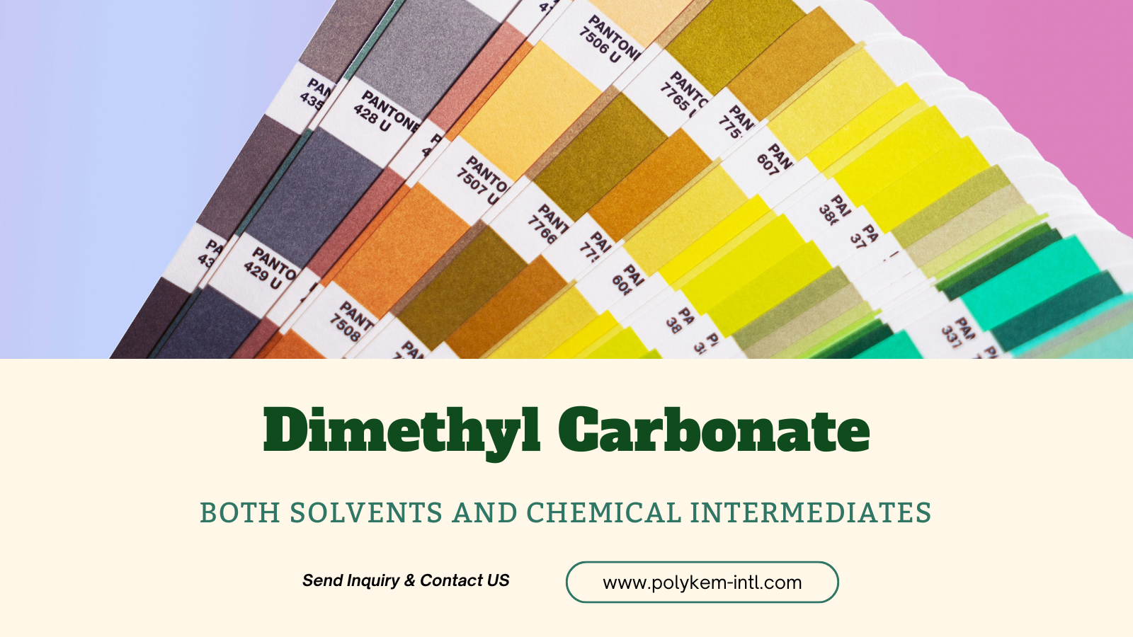 Polykem -dimethylcarbonaat (DMC): zowel oplosmiddel als chemische tussenliggende dubbele voordelen