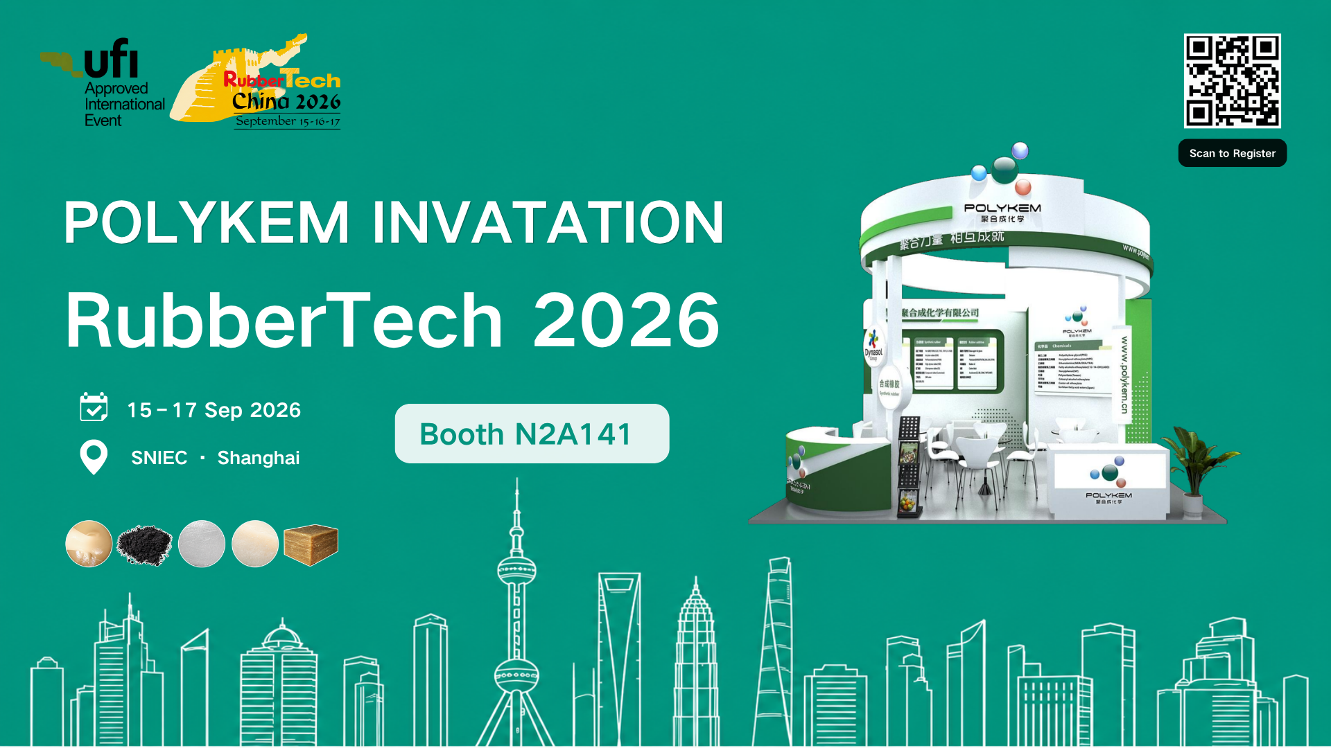 Ontmoet Polykem op RubberTech China 2026 in Shanghai