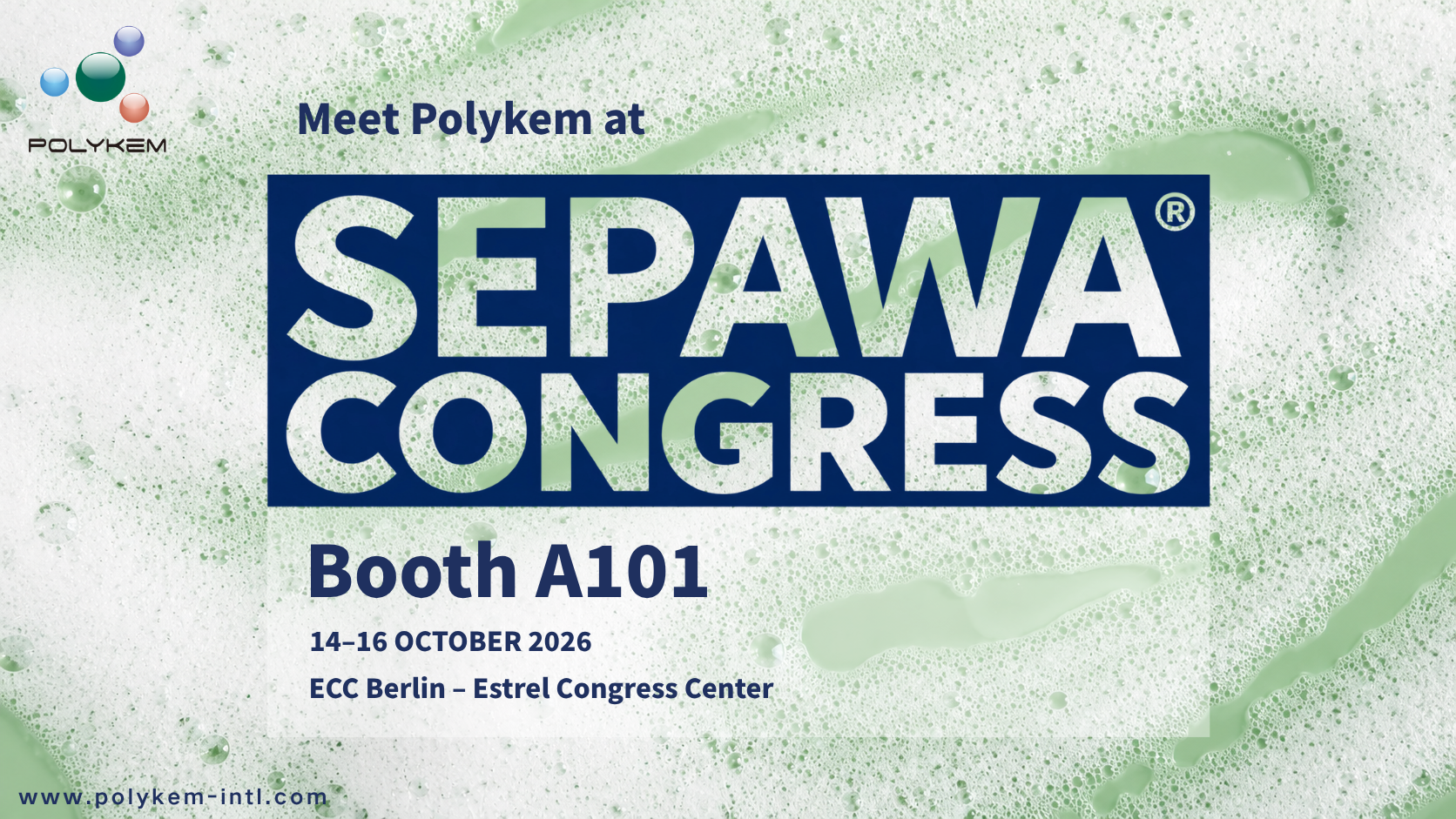 Polykem zal aanwezig zijn op het SEPAWA-congres 2026 – bezoek stand A101