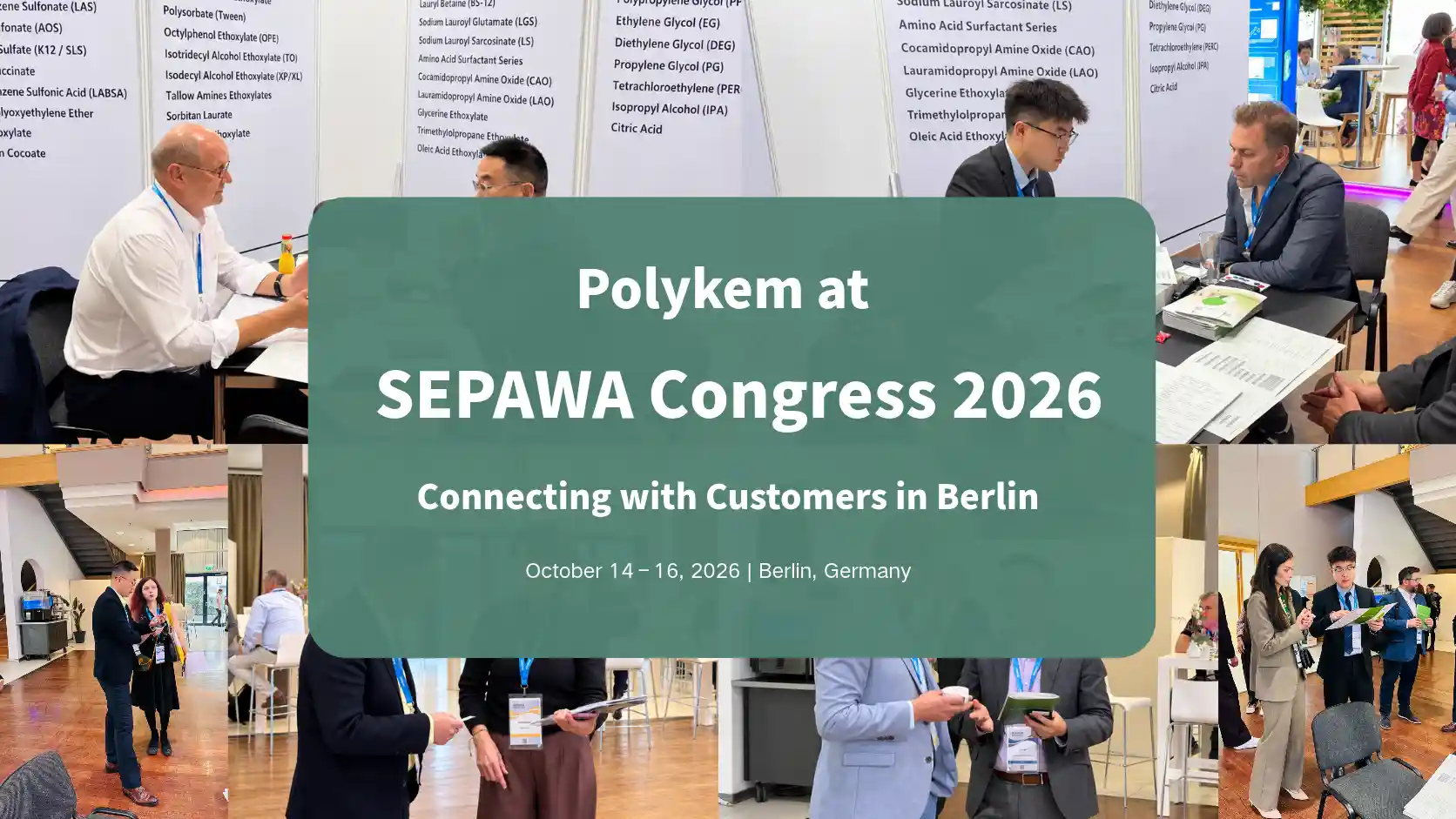 Polykem op SEPAWA Congres 2026: klantbijeenkomsten en productbesprekingen in Berlijn
